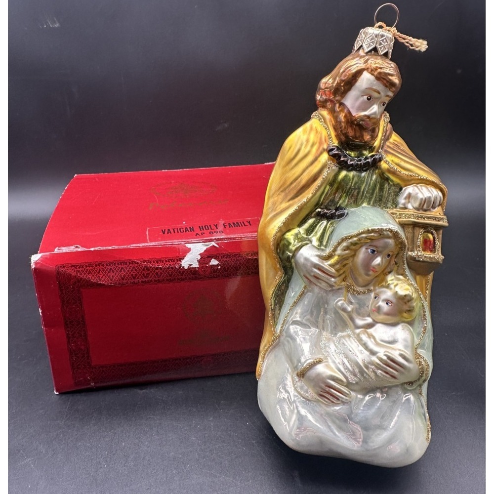 KURT ADLER POLONAISE VATICAN HOLY FAMILY ORNAMENT AP898 6.5"
